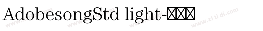 AdobesongStd light字体转换